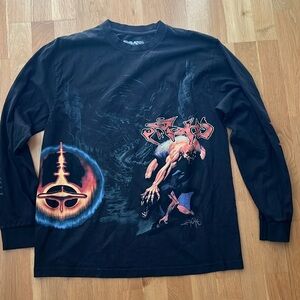 New Travis Scott Utopia Tour Long Sleve Black Shirt Size Large